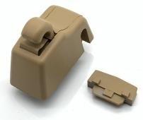 Sun Visor Mirror Clips Set for PORSCHE CAYENNE 92A (2010-2018) in Dark Beige color