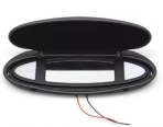 Sun Visor Shade Mirror Assembly Model B for PORSCHE 911 997 (2004-2012) in Black color