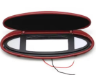 Sun Visor Shade Mirror Assembly Model B for PORSCHE 911 997 (2004-2012) in Red color