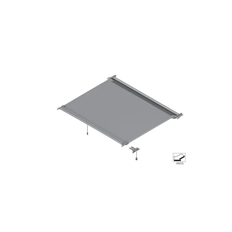 Sunroof Curtain Assembly for BMW 3 G20 (2018) in Black color