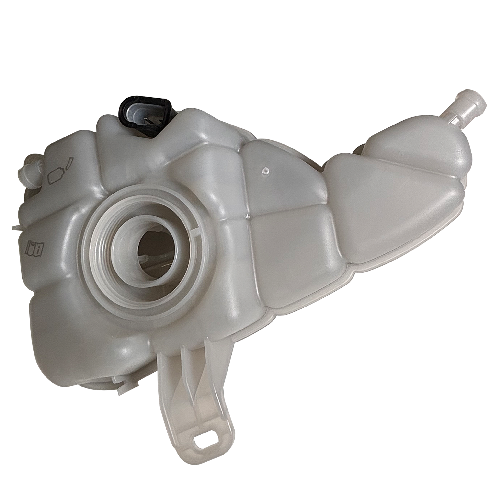 Coolant Expansion Tank for AUDI A8 4H2 (2010-2018) in White / Translucent color made of high-quality heat-resistant plastic