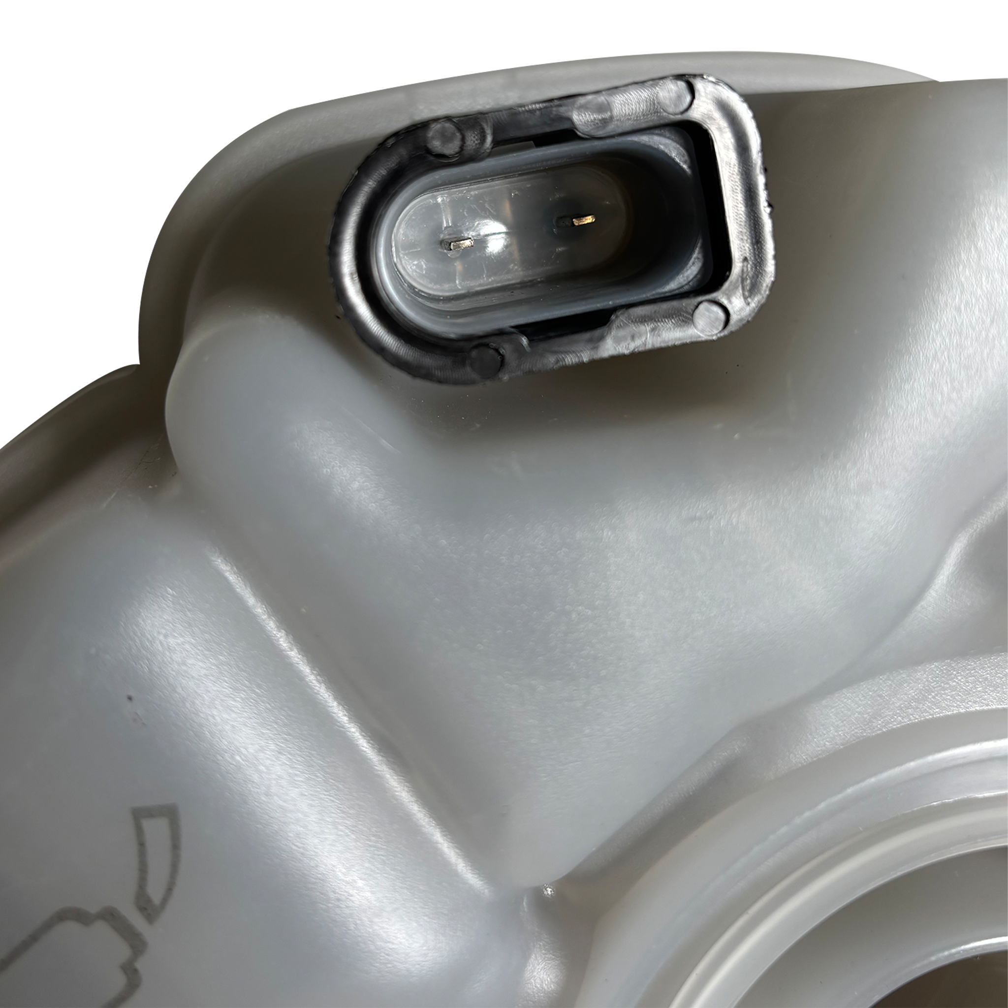 Coolant Expansion Tank for AUDI A8 4H2 (2010-2018) in White / Translucent color made of high-quality heat-resistant plastic