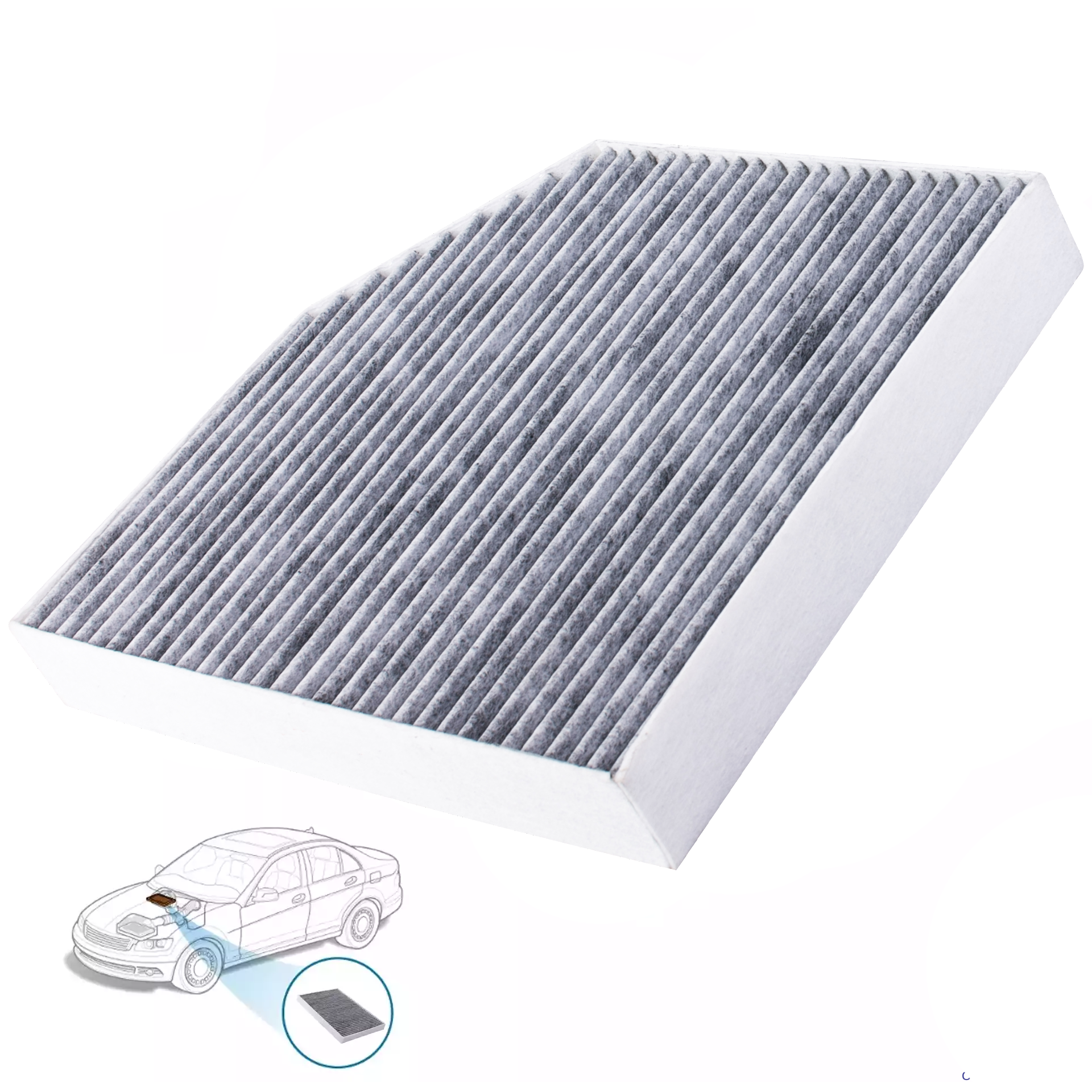 Buy ZIP Car Cabin Air Filter with Activated Carbon for Mercedes Benz C-Class W205 Sedan (2015-2021)