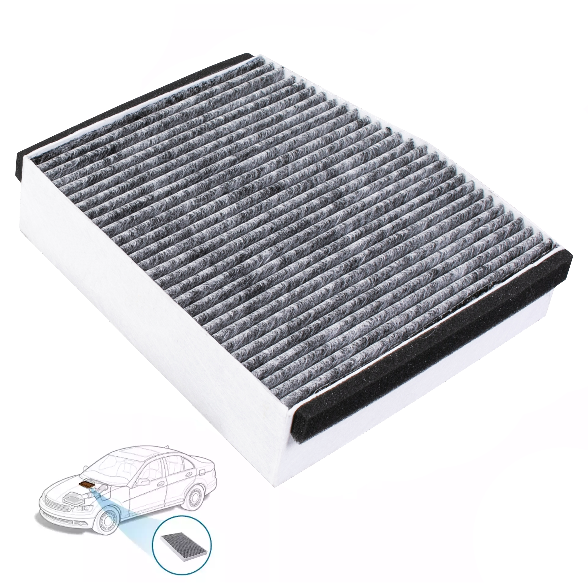Buy ZIP Car Cabin Air Filter with Activated Carbon  for Mercedes Benz A-Class W176 Hatchback (2013-2018)