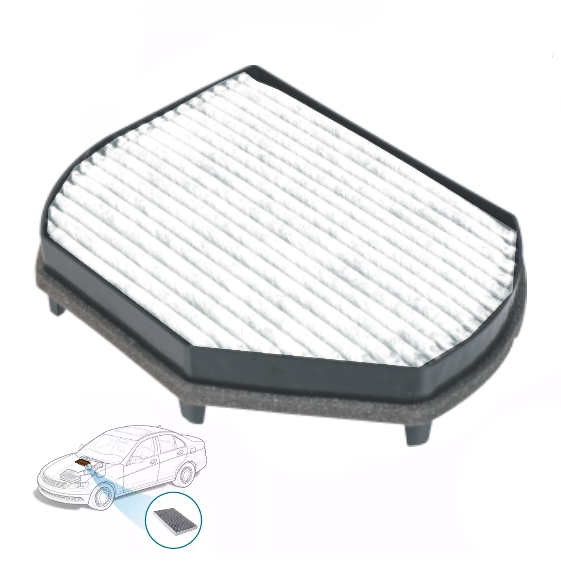 Buy ZIP Car Cabin Air Filter for Mercedes Benz C Class W202 Sedan (2007-2010)