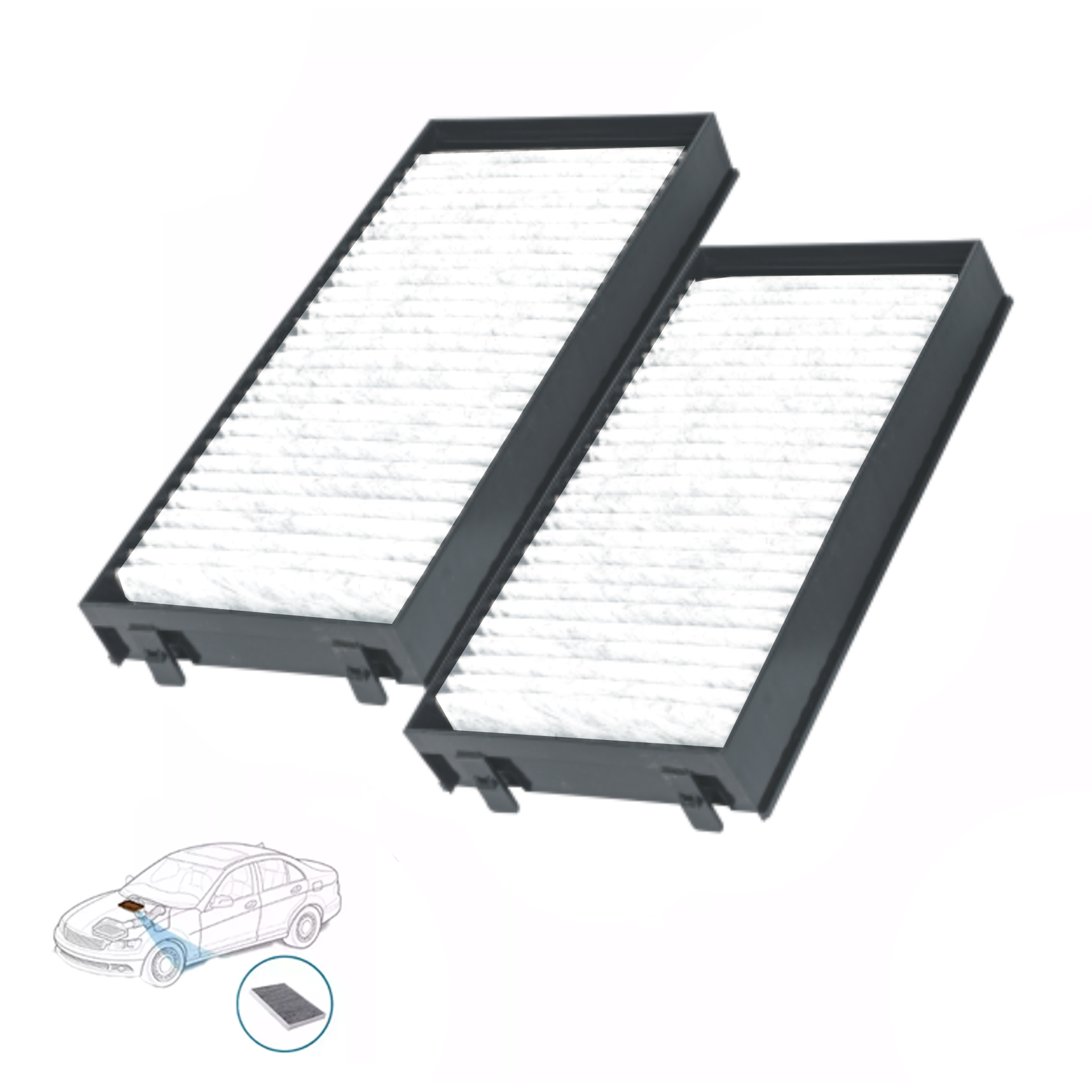 Buy ZIP Car Cabin Air Filter for BMW X5 SUV E70 (2003-2010) Set of 2 PCS
