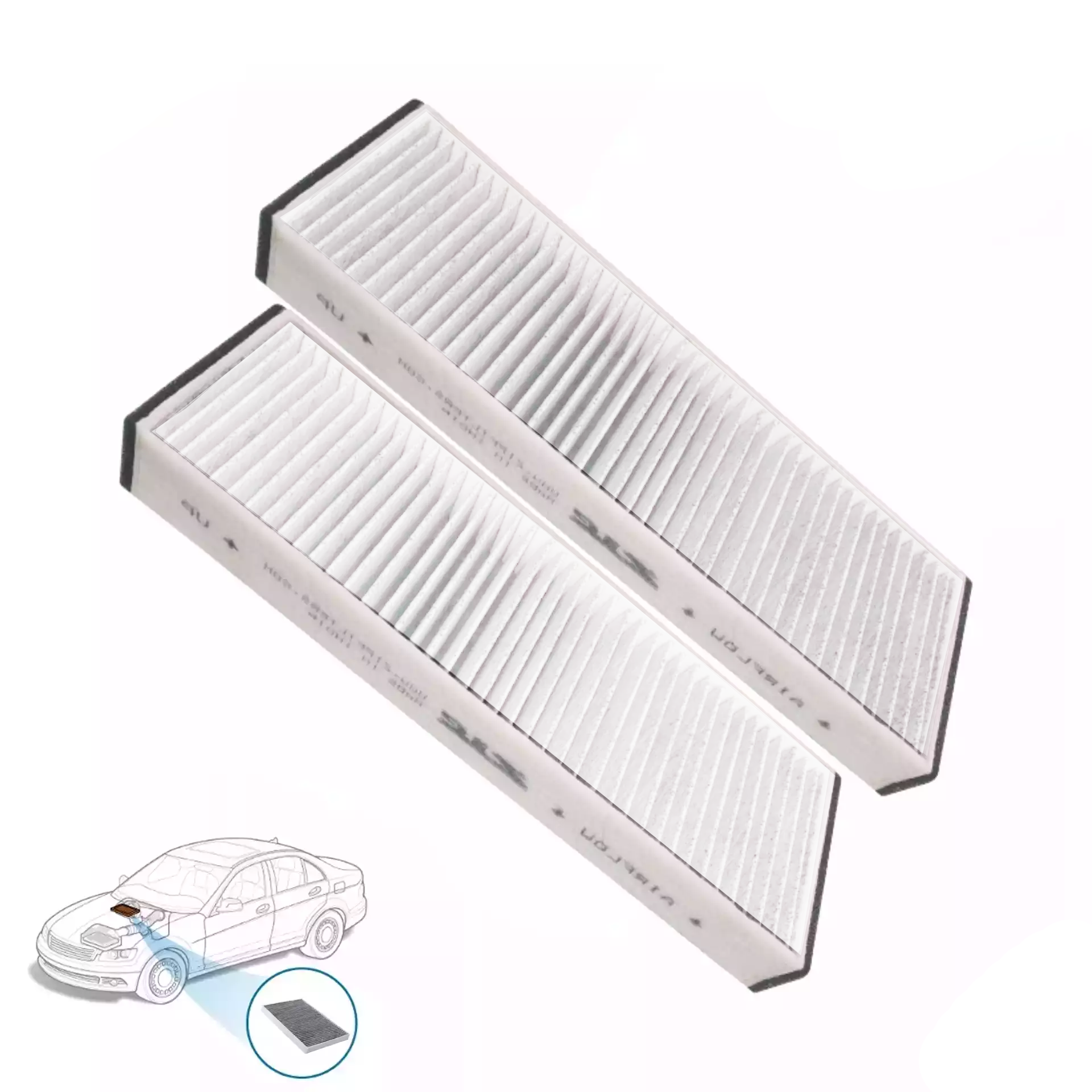 Buy ZIP Car Cabin Air Filter for Audi A6 C6 Sedan (2004 to 2011) SET OF 2 PCS