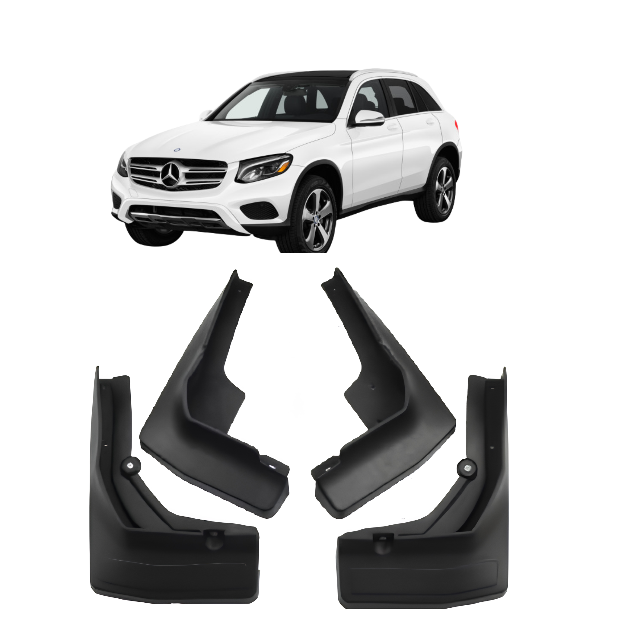 Mud Flaps Set for Mercedes GLC Class X253 SUV (2017-2019) Without Pedal-4