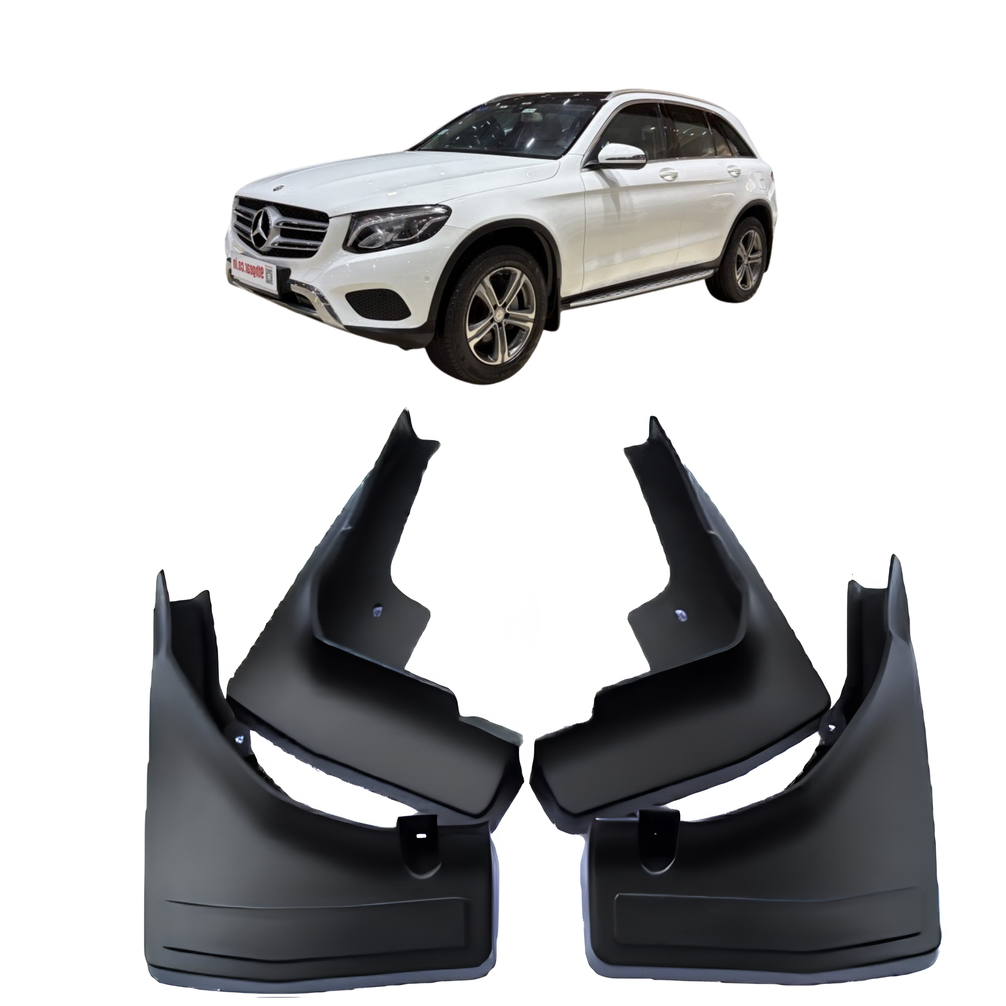 Mud Flaps Set for Mercedes GLC Class X253 SUV (2014-2016) Without Pedal (Set of 4)-4