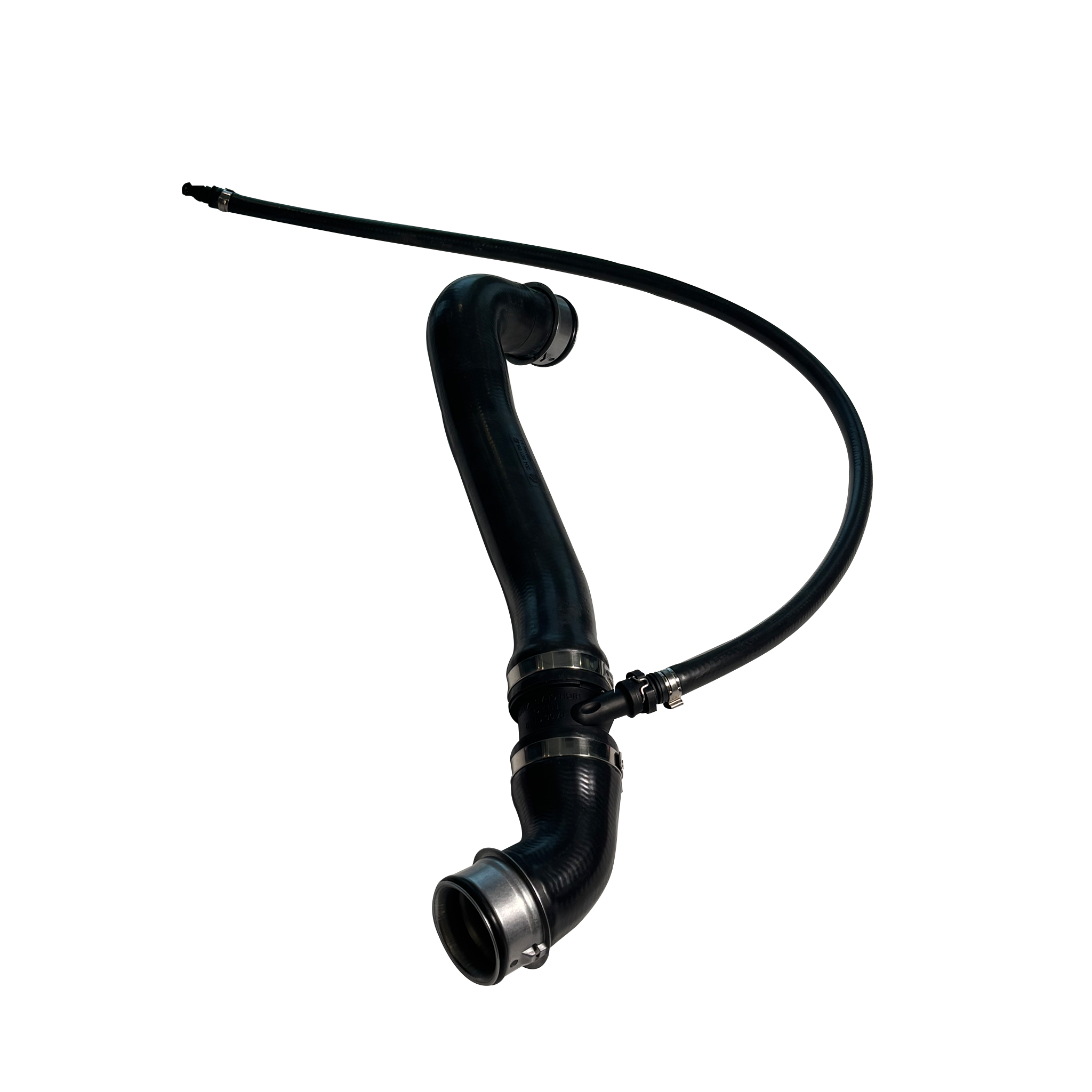 Upper Left Radiator Hose Pipe for MERCEDES-BENZ C-CLASS W204 (2007-2014) in Black color Reinforced Rubber with quick coupling