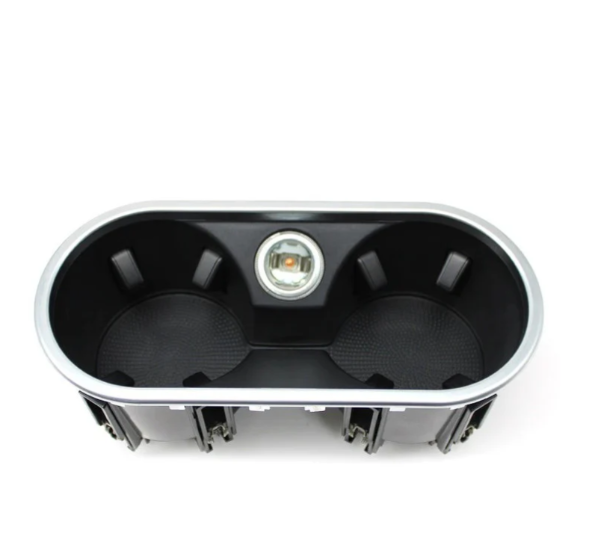 Water Cup Holder Assembly for PORSCHE CAYENNE 92A (2010-2018) in Black color Matte Chrome