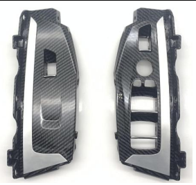 Window Regulator Outer Cover Pair for BMW X3 G08 (2020-2024) in Carbon Fiber color RHD