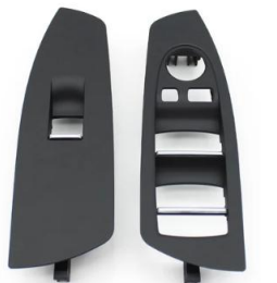 Window Switch Panel Pair for BMW 7 SERIES F04 (2009-2015) in Black color 2 Pcs
