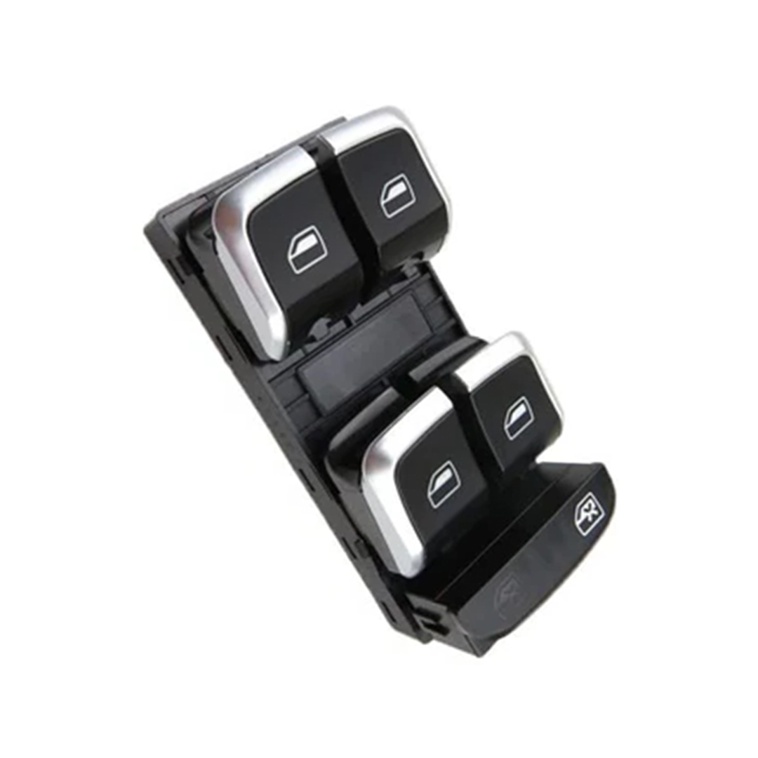 Black Chrome Master Window Switch Ragulator For Audi A4 B8 Sedan (2007-2015) 1