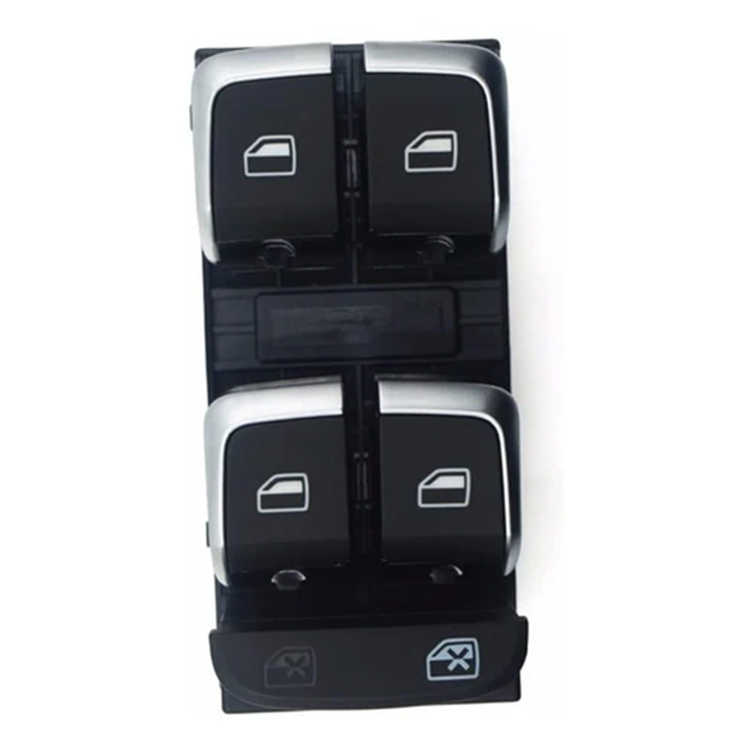 Black Chrome Master Window Switch Ragulator For Audi A4 B8 Sedan (2007-2015) 1