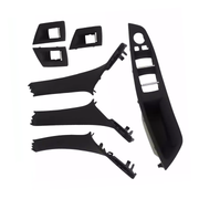 Buy BMW 5 Series Sedan (2010-2016) Black Inner Door Pull Handle Cover with Aremrest and Window Switch Panel Set (F10)