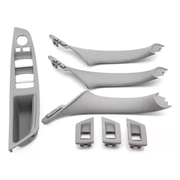 Buy BMW 5 Series Sedan (2010-2016) Gray Inner Door Pull Handle Cover with Aremrest and Window Switch Panel Set (F10)