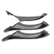 Buy BMW 5 Series Sedan (2010-2016) Carbon Fiber Inner Door Pull Handle Cover with Aremrest and Window Switch Panel Set (F10)