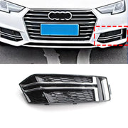 Front Left Fog Lamp Cover Perfect Fit for Audi A4 B9 Sedan (2015-2019) without hole (with chrome looks)