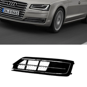 Front Left Fog Lamp Cover Perfect Fit for Audi A8 D4 Sedan (2012-2016) with a hole (with touch of chrome)