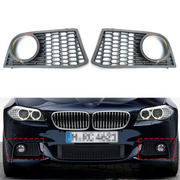 Front left Fog Lamp Cover Perfect Fit for BMW 5 Series F10 Sedan (2011-2016) With a Hole