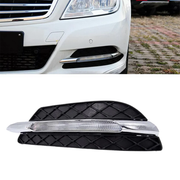 Front Left Fog Lamp Cover Perfect Fit for Mercedes Benz E Class W212 Sedan (2009-2013) without hole (with touch of chrome)