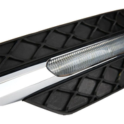 Front Left Fog Lamp Cover Perfect Fit for Mercedes Benz E Class W212 Sedan (2009-2013) without hole (with touch of chrome)
