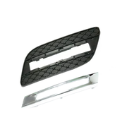 Front Left Fog Lamp Cover Perfect Fit for Mercedes Benz M Class W166 SUV (2011-2015) without hole (with touch of chrome)