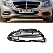 Front Left Fog Lamp Cover Perfect Fit for Mercedes Benz S Class W222 Sedan (2013-2017) without hole (with touch of chrome)