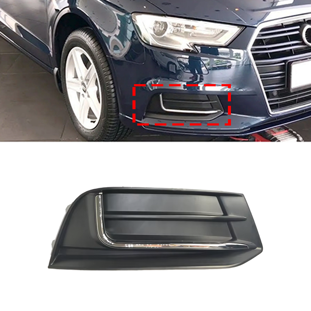 Buy Front Right Fog Lamp Cover Perfect Fit for Audi A3 8V Sedan (2016-2020) without hole (with touch of chrome)