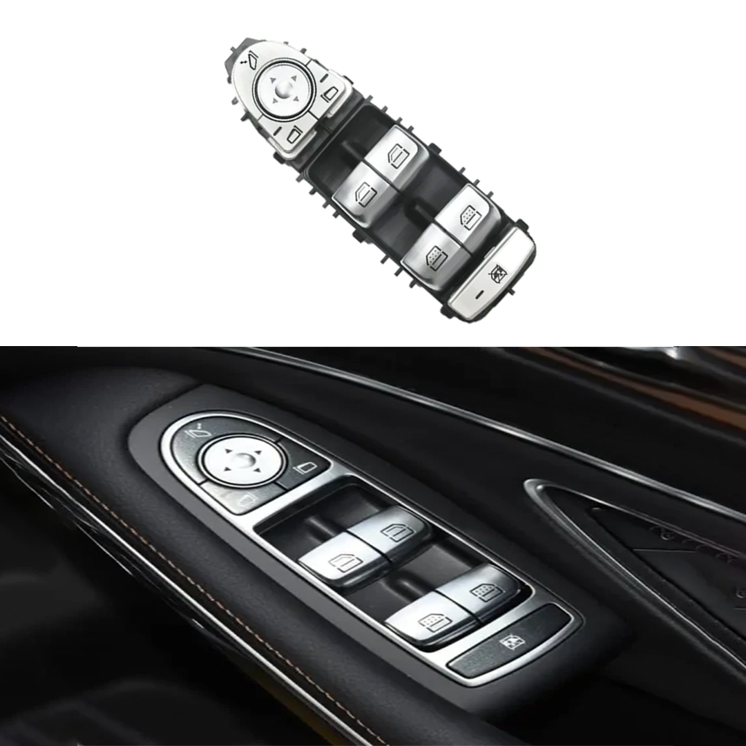 Mercedes Benz S-Class Sedan (2014-2020) Black Master Window Switch Buttons (W222) 1