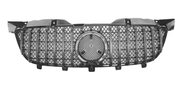 German Purje GTR Panamericana Style Front Upgrade Grille in Silver for Mercedes-Benz Sprinter W906 (2009-2013) - With Mesh-1