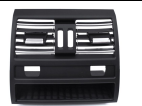 Black & Chrome Rear AC Vent Grille with Heating Button Hole for BMW 5 Series F10 (2010-2016)-1